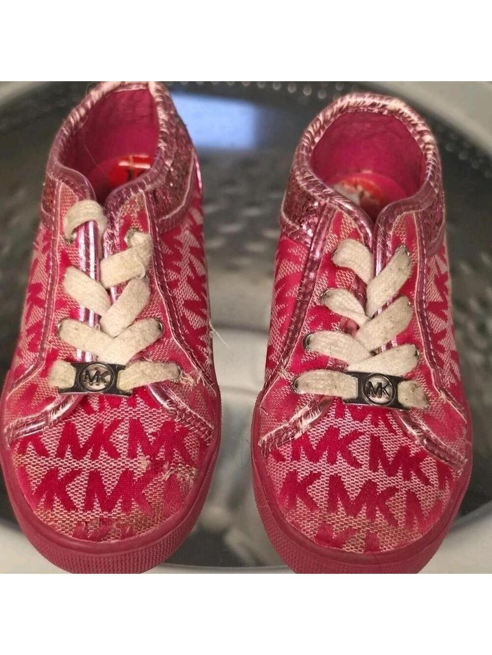 Michael Kors Pink Glitter Little Girls Baby Shoes US 10